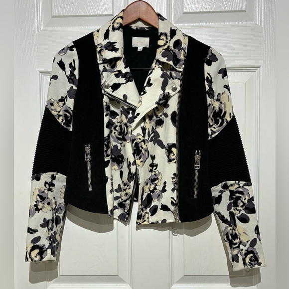 Wilfred. Aritzia Montesson Motor biker Floral Jacket / size 0 - Picture 3 of 14